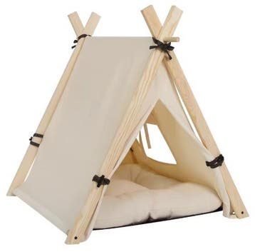 Tipi Tent voor Honden en Katten – Canvas met Kussen, Verzenden, Nieuw