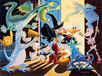 Carl Barks - Halloween in Duckburg - Large lithograph in the, Nieuw
