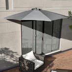 Parasol halfrond voor balkons of terrassen 300x150x230 grijs, Tuin en Terras, Verzenden, Nieuw
