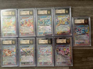 Pokémon - 9 Graded card - Vaporeon, Jolteon, Flareon,, Nieuw