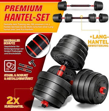 Dumbells set - Gewichten set - Halterset - Verstelbaar - 30, Verzenden, Zo goed als nieuw