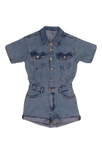 Kids Only Jumpsuit Meisjes in maat 140 Blauw, Verzenden, Zo goed als nieuw, Kids Only, Jongen of Meisje