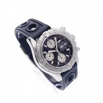 Breitling Chrono Superocean 42mm A13340; Automatisch Here..., Ophalen of Verzenden, Gebruikt, Kunststof, Overige merken