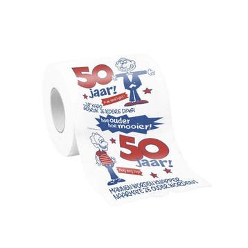 Wc papier 50 jaar man, Verzenden, Nieuw, Feestartikel