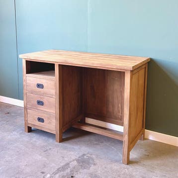 Klein Bureau | Teakhout | 110cm breed | 50cm diep |, Huis en Inrichting, Bureaus, Ophalen of Verzenden, Nieuw