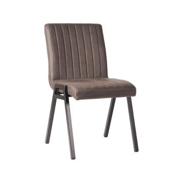 Stoel Matz | Antraciet | Microvezel | Zwart Metalen Frame |, Verzenden, Nieuw in verpakking