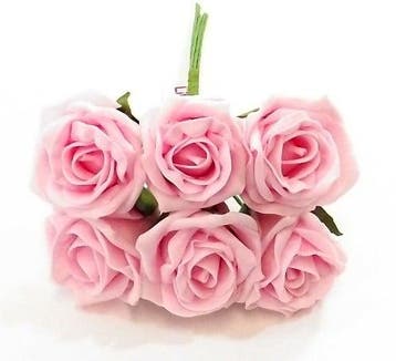 Foamroos princess kleurvast babyroze babypink 6 cm bundel, Ophalen of Verzenden, Nieuw
