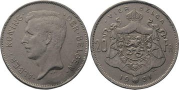 20 Francs 1931 Belgie-koenigreich Albert I 1909-1934, Verzenden
