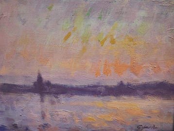 Raimon Colomer Pagés (1940) - NO RESERVE - Atardecer en Lila