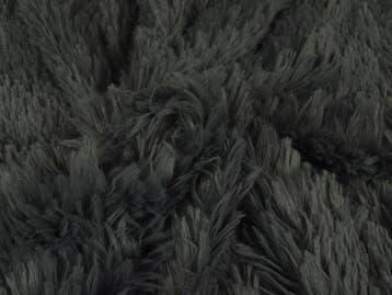 10 meter langharig bont - Donkergrijs - Pluche stoffen, 120 cm of meer, Ophalen of Verzenden, Polyester, Grijs