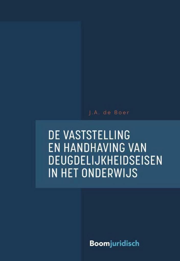 9789462908895 De vaststelling en handhaving van deugdelij..., Boeken, Schoolboeken, Zo goed als nieuw, Verzenden