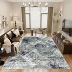 Vloerkleed 200x300cm | Vintage Blauw | Retourdeal 58% Kor..., Ophalen of Verzenden, 200 cm of meer, Vintage, Tribal, Rechthoekig