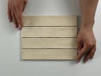 Wandtegel Ragno Kalon Handvorm Creme Glans 5x25 (Muurtegels), Nieuw, 20 tot 40 cm, 10 m² of meer, Wandtegels