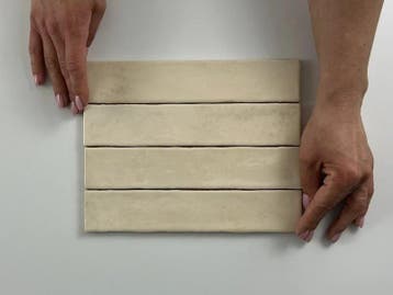Wandtegel Ragno Kalon Handvorm Creme Glans 5x25 (Muurtegels), Nieuw, 20 tot 40 cm, 10 m² of meer, Wandtegels