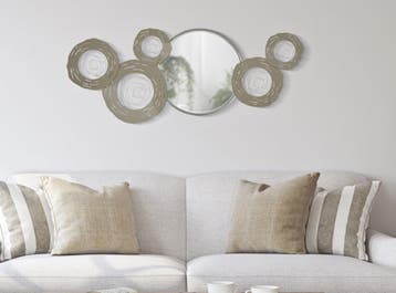 MUUR IJZEREN PANEEL HOP MET SPIEGEL CM 106X3,8X48, Ophalen of Verzenden, Nieuw