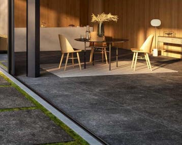 12,8 m2 zwarte Belgisch hardsteen look 80x80 rett, Doe-het-zelf en Verbouw, Tegels, Ophalen, 60 cm of meer, Hardsteen, 60 cm of meer