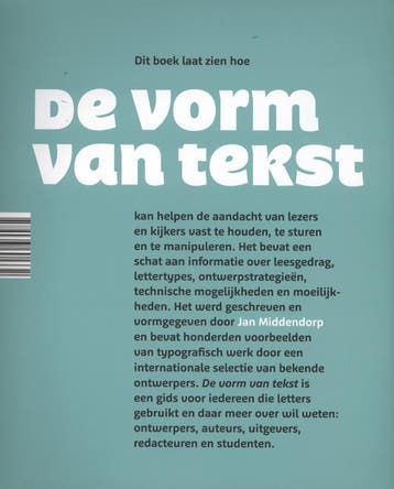 De vorm van tekst 9789063691332 Jan Middendorp, Verzenden, Gelezen, Jan Middendorp