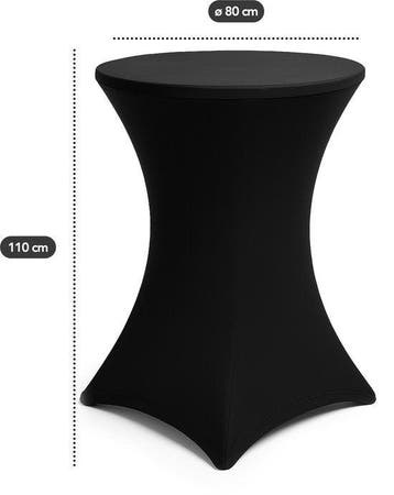 Brixy 2x Stevige Zwarte Statafel + 2x Zwarte Statafelrok, Verzenden, Nieuw