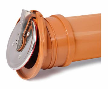Karmat pp eindstuk met rvs klep-110 mm, Verzenden, Nieuw