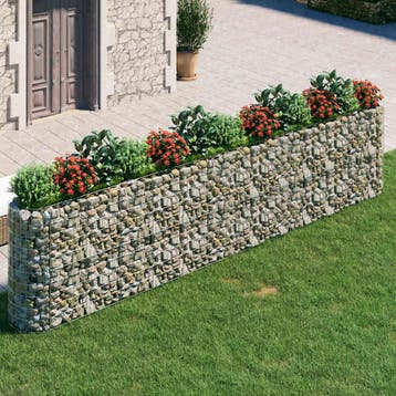 vidaXL Gabion plantenbak verhoogd 470x50x100 cm, Tuin en Terras, Verzenden, Minder dan 60 cm, Nieuw, Metaal