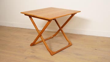 Compacte vintage eettafel | inklapbaar | massief teak, Huis en Inrichting, Tafels | Eettafels, Ophalen of Verzenden, Nieuw