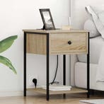 vidaXL Nachtkastje 2 pcs Sonoma Eiken 42 x 41 x 56 cm, Minder dan 45 cm, Verzenden, Nieuw, 55 tot 70 cm