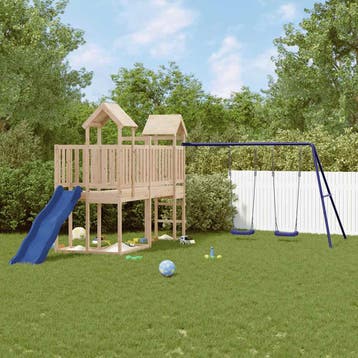 vidaXL Speelhuis massief grenenhout, Kinderen en Baby's, Verzenden, Nieuw