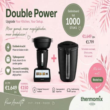 Vorwerk Thermomix TM7 + 2 mengbeker OF BBQ pakket, Verzenden, Nieuw, 3 snelheden of meer, 2 tot 3 liter