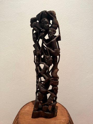 Afrikaanse beeldhouwkunst Levensboom Makonde - massief, Antiek en Kunst