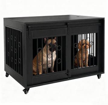 2dekans | Hondenhok op wieltjes - bench voor 2 honden, Ophalen of Verzenden, Zo goed als nieuw