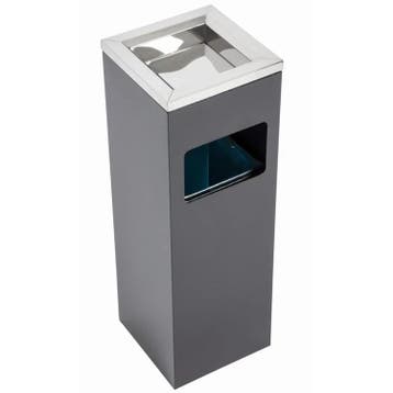 Afvalbak + Asbak | RVS (Zwart) | 10L | Open |, Verzenden, Nieuw in verpakking