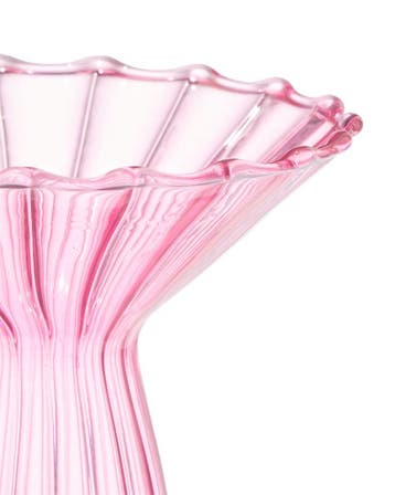 HEMA Vaas voor geurstokjes 10x12cm glas met kraag roze, Verzenden, Nieuw