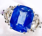 Ring - 18 karaat Saffier zonder hittebehandeling 3.58ct, Sieraden, Tassen en Uiterlijk, Ringen, Nieuw