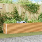 vidaXL Verhoogde plantenbak 582 x 50 x 68 cm Gegalvaniseerd, Verzenden, Minder dan 60 cm, Nieuw, Metaal