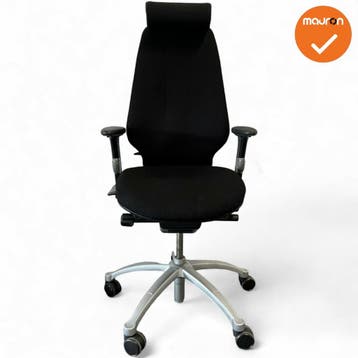 RH Logic 400 - zwarte stoffering  - Met hoofdsteun - Incl..., Werkplek, Ophalen of Verzenden, Gebruikt, Stoel