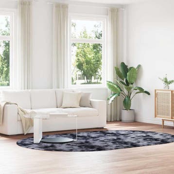 vidaXL Hoogpolig vloerkleed NAVARRA 300x200 cm polyester, Verzenden, Nieuw, Grijs