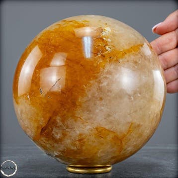 Zeldzaam natuurlijk gouden healer-kwarts Sphere, Brazilië-