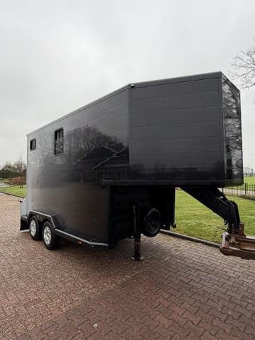 Uniek! Oerdegelijke Fifth Wheel Paardentrailer / veetrailer, Ophalen, Zo goed als nieuw, Aluminium, 2-paards trailer