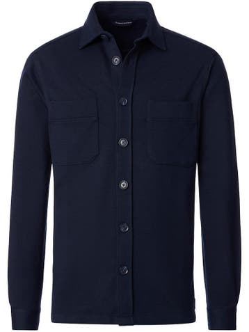 Casa Moda Casual Outdoor Overhemdjack 454383200-105 Blauw, Verzenden, Nieuw, Blauw
