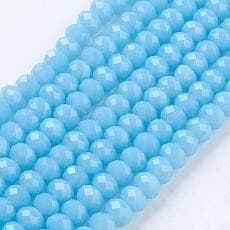1 x streng glaskralen Facet, Rondelle, Turquoise, 8x6mm,..., Ophalen of Verzenden, Nieuw, Kraal