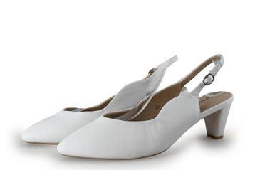 Caprice Slingbacks in maat 40½ Wit, Kleding | Dames, Verzenden, Wit, Zo goed als nieuw, Caprice