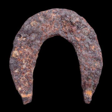 Middeleeuws IJzer Zeldzaam hoefijzer - Rare ancient medieval, Verzamelen