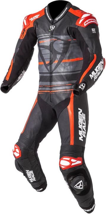 MUGENRACE RC-Max Uno Zwart Rood Geperforeerd 1-Delig, Nieuw met kaartje, Overall, MUGENRACE, Heren