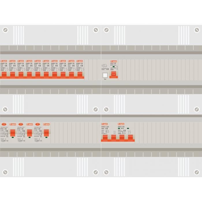 1 fase groepenkast met lichtgroepen en aparte groep voor pv, Doe-het-zelf en Verbouw, Elektra en Kabels, Nieuw, Overige typen