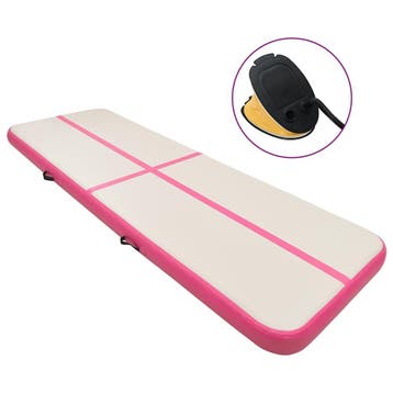 vidaXL Gymnastiekmat met pomp opblaasbaar 300x100x15 cm PVC, Sport en Fitness, Verzenden, Nieuw