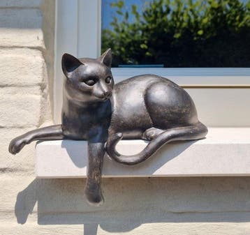 Beeldje - Beeldje - Chilling Cat - Hars - Hars