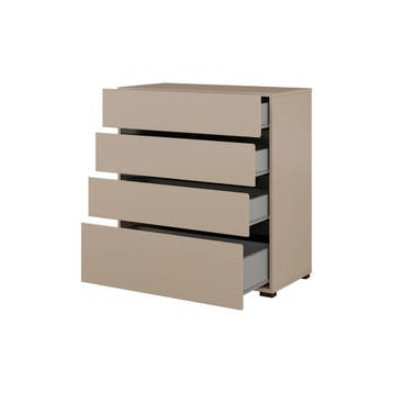 Ladekast Crotone - Taupe - 4 Lades, Verzenden, Nieuw