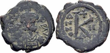 Byzanz Mauricius Tiberius Halbfollis Constantinopolis 583..., Verzenden