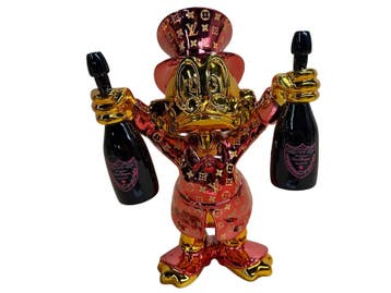 Dagobert Duck Beeld, Lior24, Goud / Rood en Zwart, Nieuw