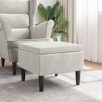 vidaXL Kruk met houten poten crèmekleurig fluweel, Huis en Inrichting, Stoelen, Verzenden, Nieuw